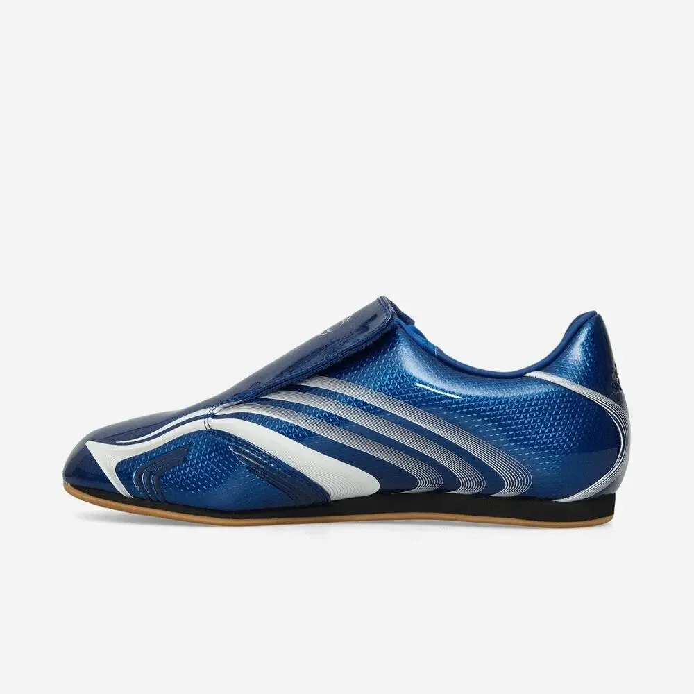 ADIDAS WOMEN'S 6 F50 TAEKWONDO ROYAL BLUE WHITE PATENT LEATHER JS1046